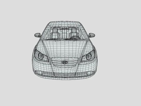 Hyundai Elantra 2007 3D Model