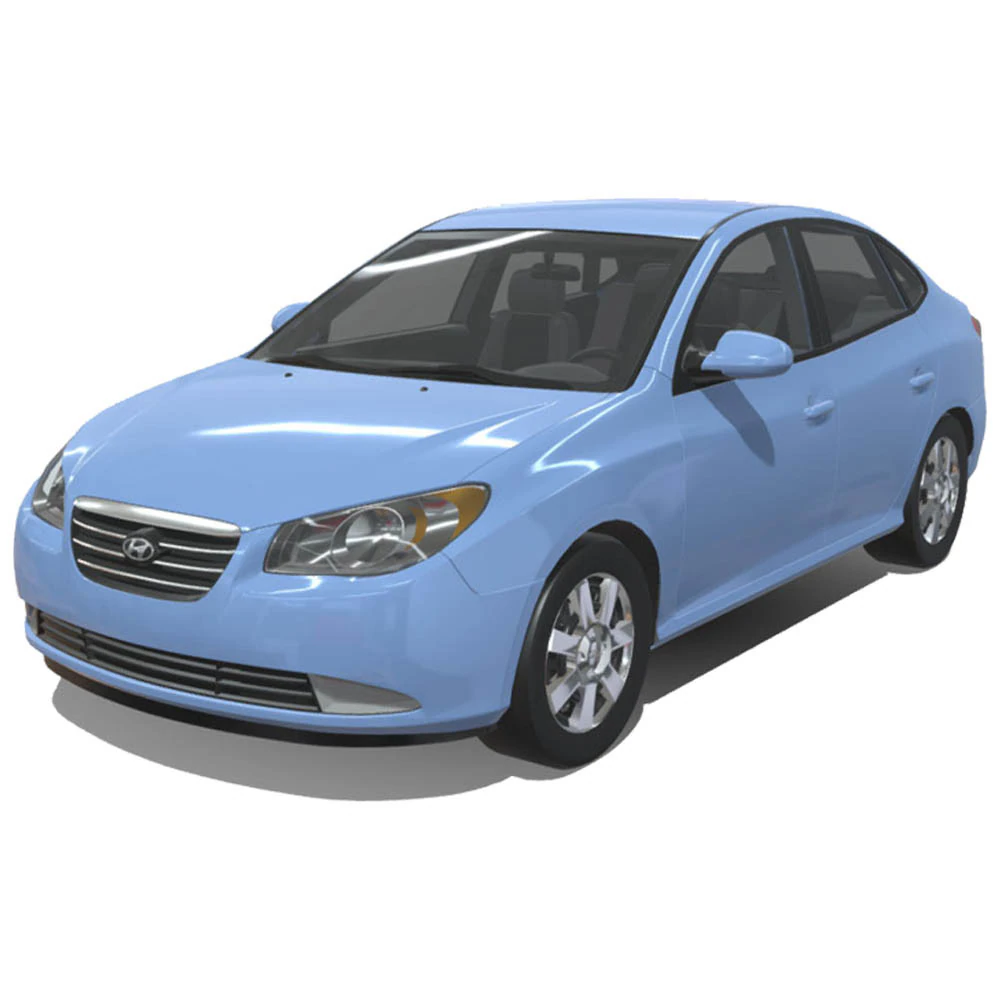 Hyundai Elantra 2007 3D Model .c4d .max .obj .3ds .fbx .stl .blend 