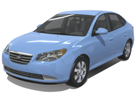 Hyundai Elantra 2007 3D Model