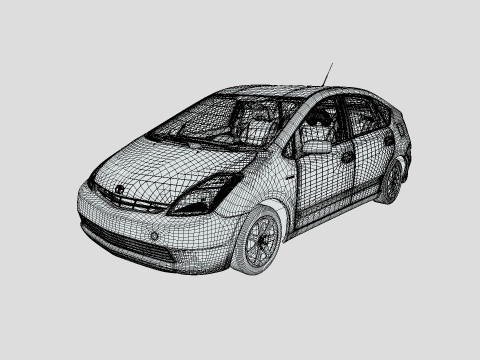 Toyota Prius 2009 Hybrid 3D Model