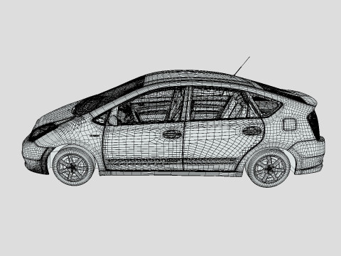Toyota Prius 2009 Hybrid 3D Model