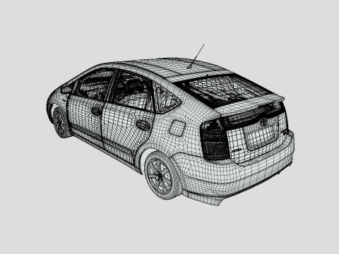 Toyota Prius 2009 Hybrid 3D Model