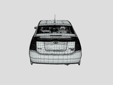 Toyota Prius 2009 Hybrid 3D Model