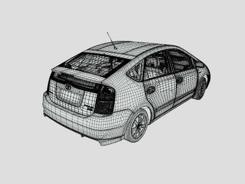 Toyota Prius 2009 Hybrid 3D Model