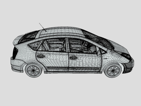 Toyota Prius 2009 Hybrid 3D Model