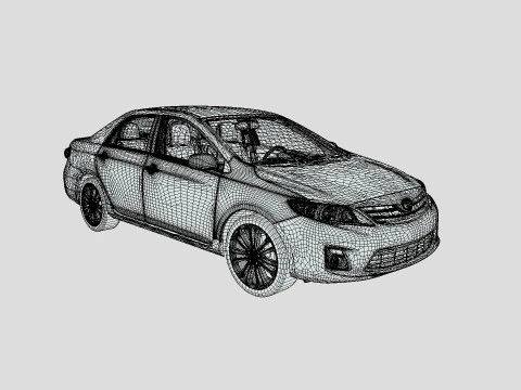 Toyota Corolla LE 2012 3D Model