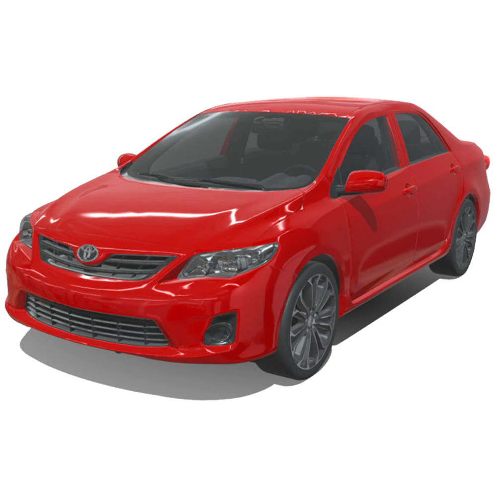 Toyota Corolla LE 2012 3D Model .c4d .max .obj .3ds .fbx .stl .blend