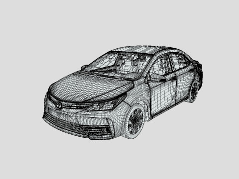 Toyota Corolla 2014 3D Model