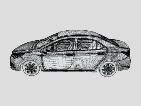 Toyota Corolla 2014 3D Model