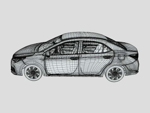 Toyota Corolla 2014 3D Model
