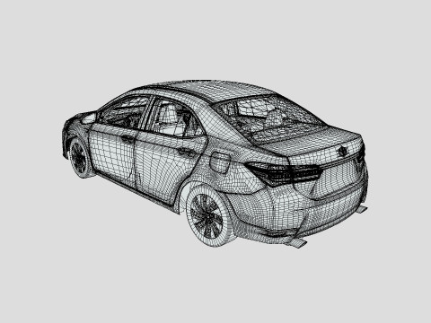 Toyota Corolla 2014 3D Model