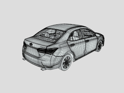 Toyota Corolla 2014 3D Model
