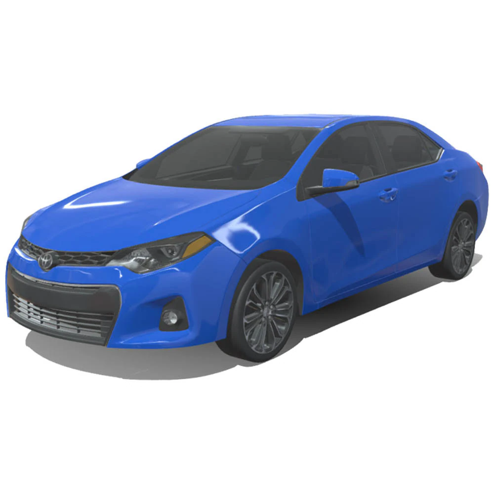 Toyota Corolla S 2018 3D Model .c4d .max .obj .3ds .fbx .stl .blend