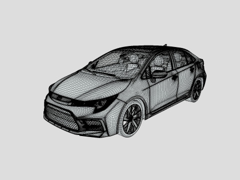 Toyota Corolla XSE 2021 3D 모델