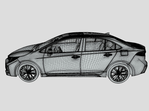 Toyota Corolla XSE 2021 3D 모델
