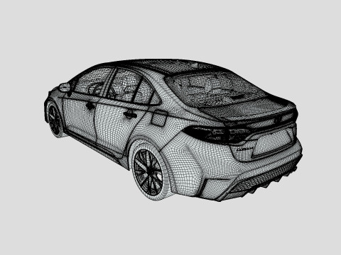 Toyota Corolla XSE 2021 3D 모델