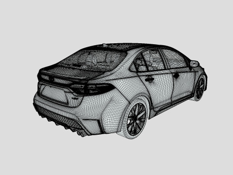 Toyota Corolla XSE 2021 3D 모델
