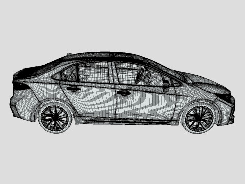 Toyota Corolla XSE 2021 3D 모델