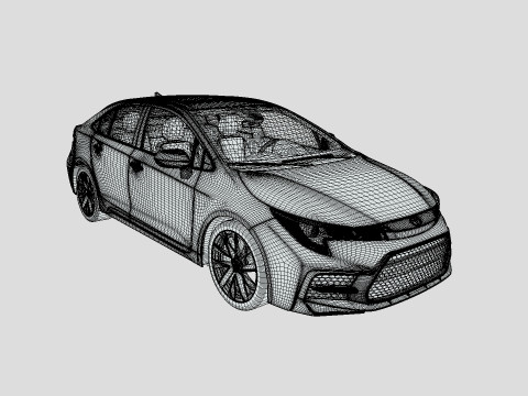 Toyota Corolla XSE 2021 3D 모델