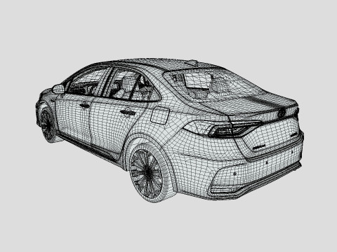 Toyota Corolla 2021 Hybrid 3D 모델