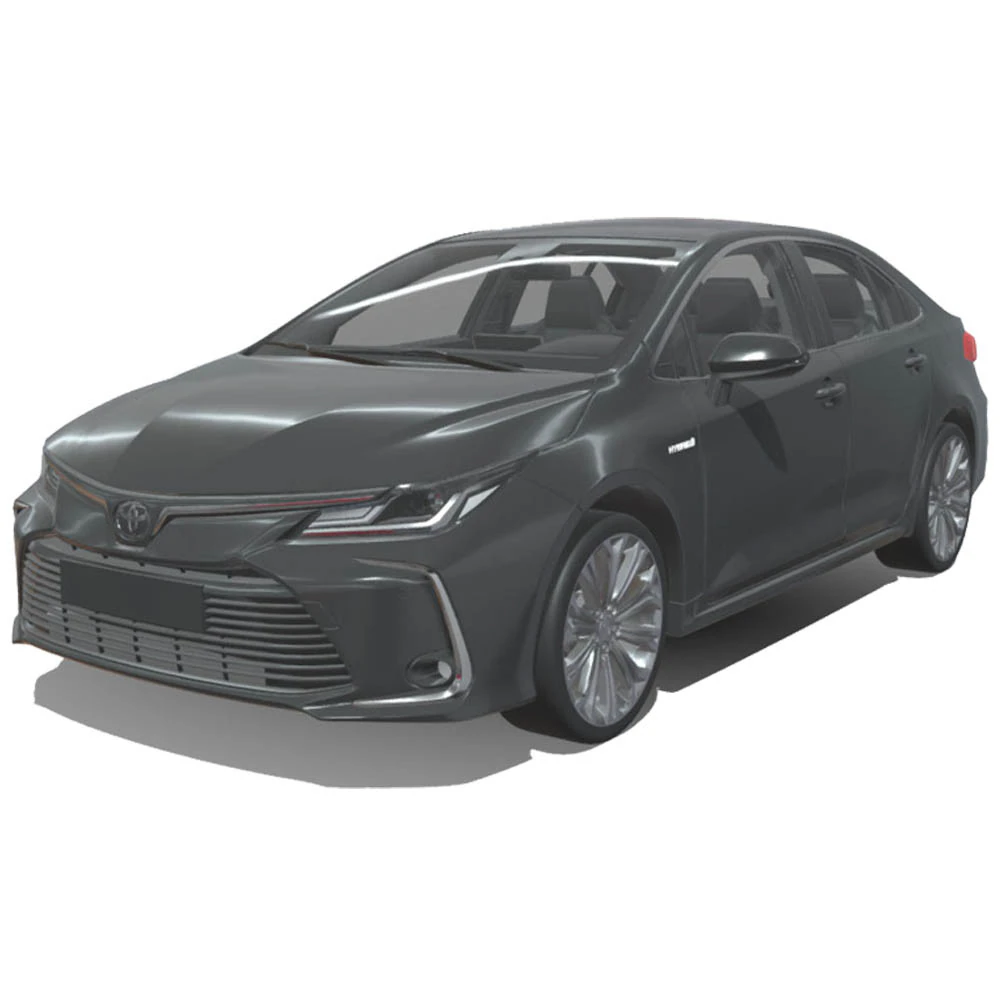 Toyota Corolla 2021 Hybrid 3D Model .c4d .max .obj .3ds .fbx .stl .blend 