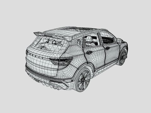 Geely Coolray 2022 3D Model