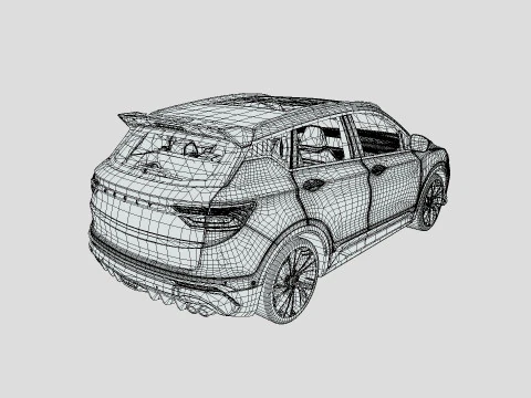 Geely Coolray 2022 3D Model