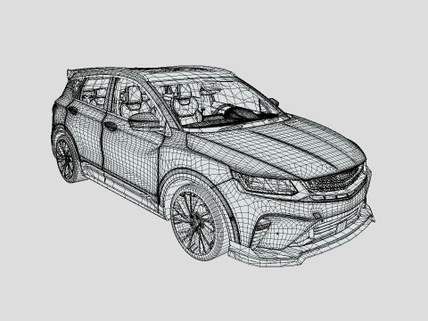 Geely Coolray 2022 3D Model