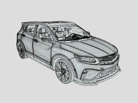 Geely Coolray 2022 3D Model