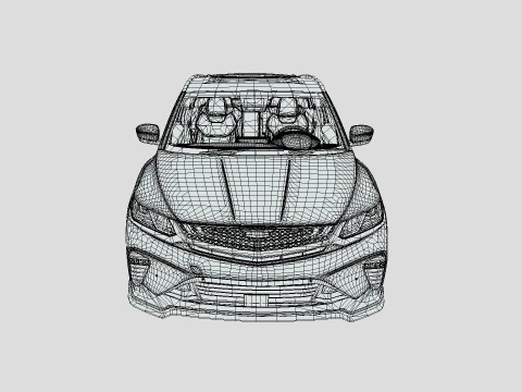 Geely Coolray 2022 3D Model