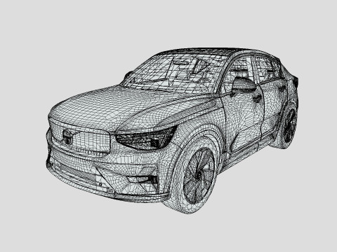 Volvo C40 Recharge 2024 3D 模型