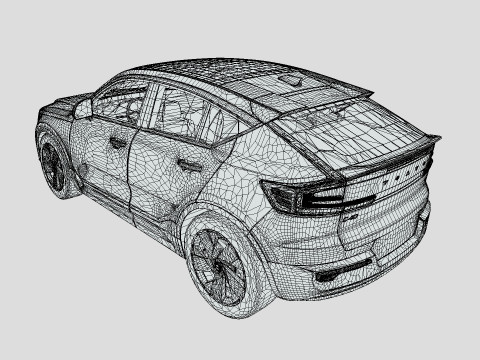 Volvo C40 Recharge 2024 3D 模型