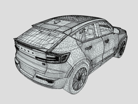 Volvo C40 Recharge 2024 3D 模型