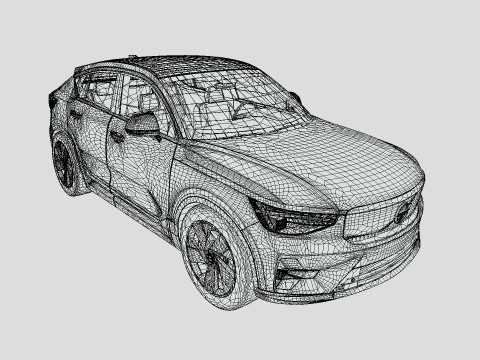 Volvo C40 Recharge 2024 3D 模型