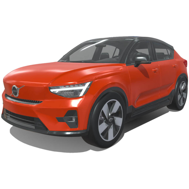 Volvo C40 Recharge 2024 3D 模型 .c4d .max .obj .3ds .fbx .stl .blend 