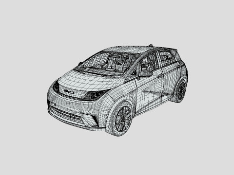 BYD Dolphin 2024 Modello 3D