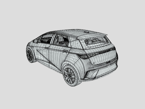 BYD Dolphin 2024 Modello 3D