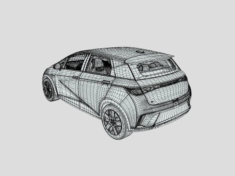 BYD Dolphin 2024 3D Model