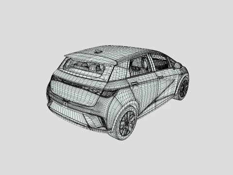 BYD Dolphin 2024 3D Model