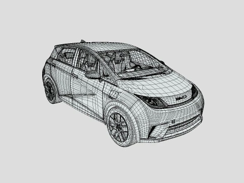 BYD Dolphin 2024 3D Model