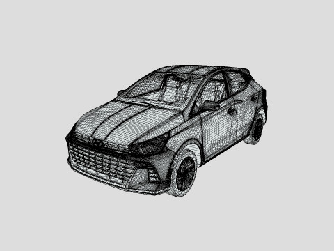 Hyundai HB20 2024 3D Модель