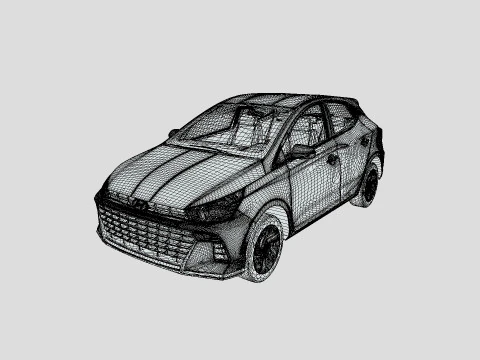 Hyundai HB20 2024 3D Model