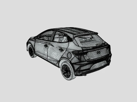 Hyundai HB20 2024 3D Model