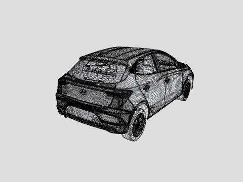 Hyundai HB20 2024 3D Модель