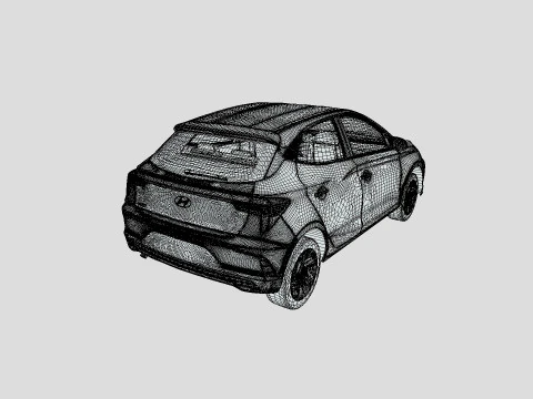 Hyundai HB20 2024 3D Model