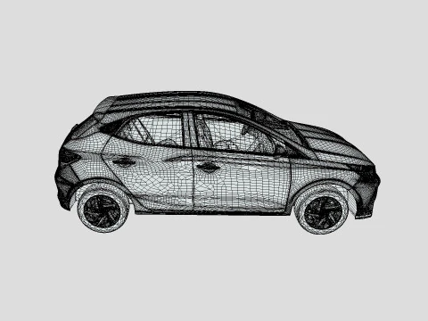 Hyundai HB20 2024 3D Model