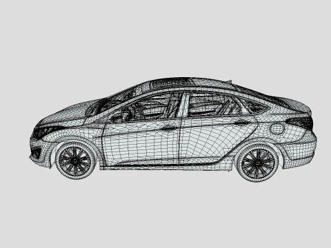 Hyundai I40 Sedan 2019 3D Model
