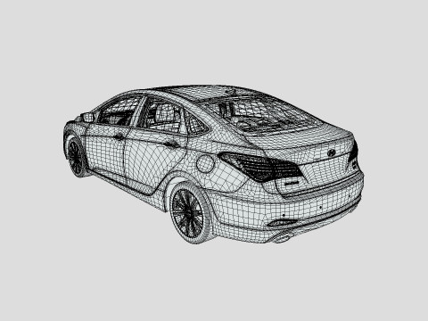 Hyundai I40 Sedan 2019 3D 모델