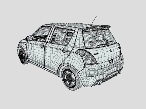 Suzuki MK1 Swift 2014 3D Model