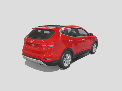 Hyundai Santa Fe Sport 2018 3D Model